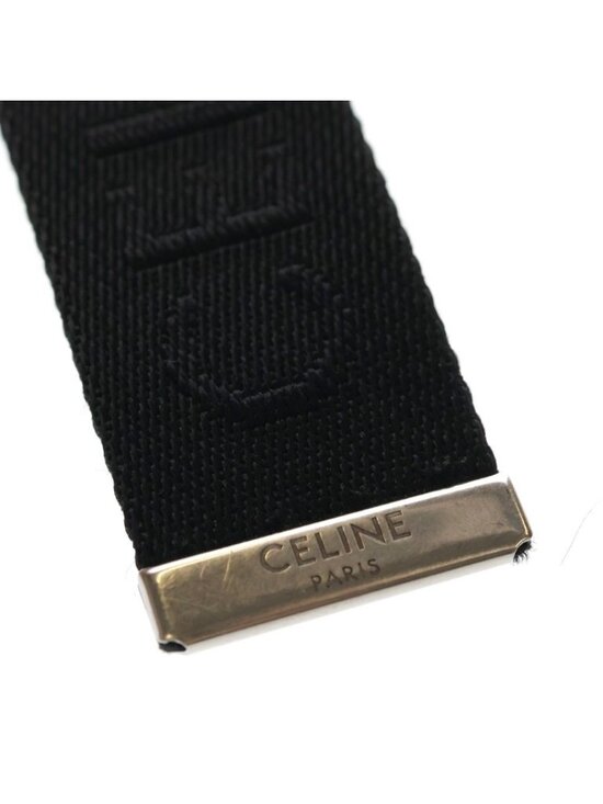 Celine Logo Double Ring Buckle Belt Black main image 6